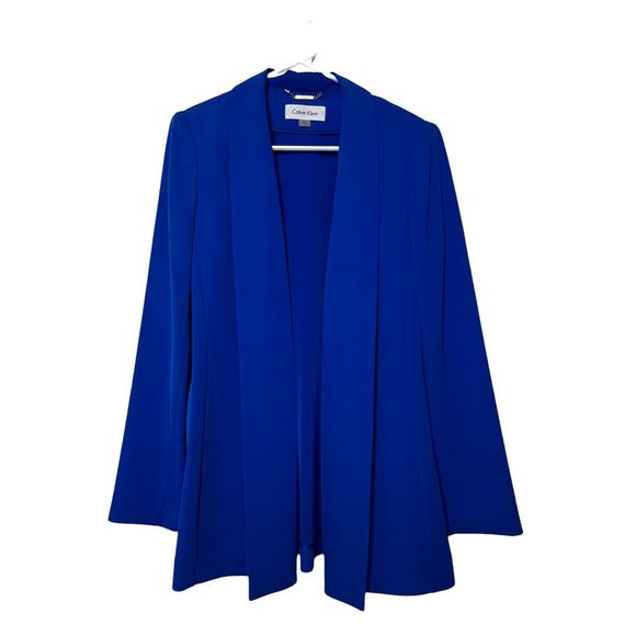 Calvin Klein Jackets & Blazers - Calvin Klein Royal Blue Open Blazer Cardigan Small